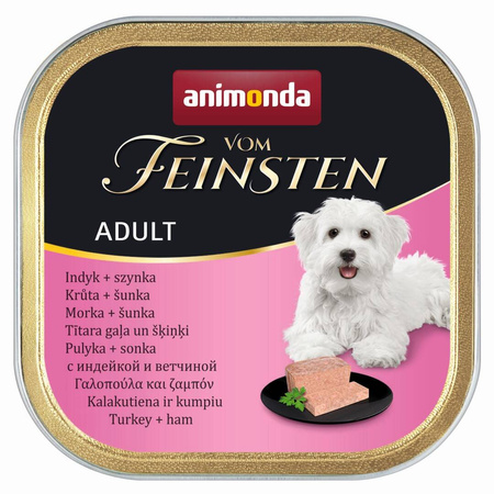 Animonda Vom Feinsten Adult 6x150g Mokra Karma Dla Psa Mix Smaków Indyk Szynka Ser Jeleń
