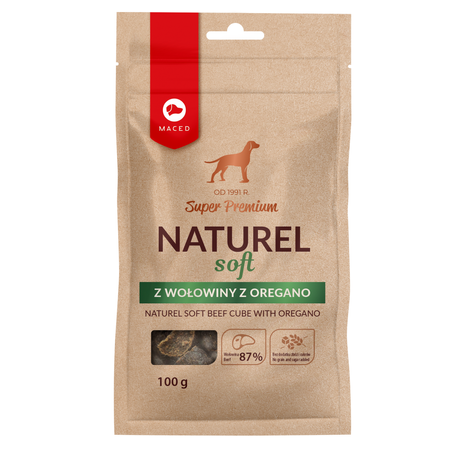Maced Super Premium Przysmak Dla Psa Naturel Soft Z Wołowiny Z Oregano 100g