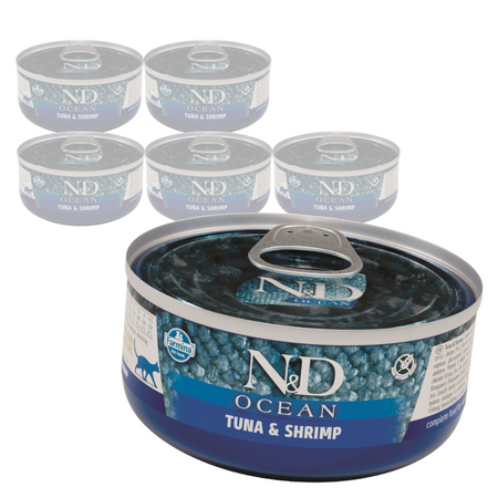 Farmina N&D Cat Ocean Tuna & Shrimp 6x70g Mokra Karma Dla Kota Tuńczyk Krewetki