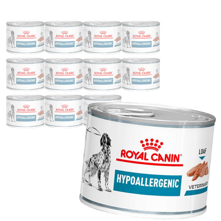 Royal Canin Veterinary VHN Dog Hypoallergenic 12x200g Mokra Karma Pasztet Dla Psów z Nietolerancją Pokarmową + GRATIS Przysmak 230g