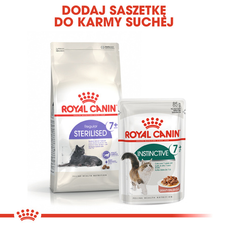 Royal Canin Instinctive +7 w Sosie 6x85g Karma Mokra Dla Kotów Starszych Wybrednych
