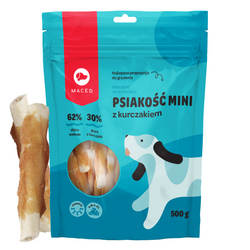 Maced Pzysmak Dla Psa Psiakość Mini Z Kurczakiem Gryzak Ze Skóry Wołowej Owiniety Mięsem 500g
