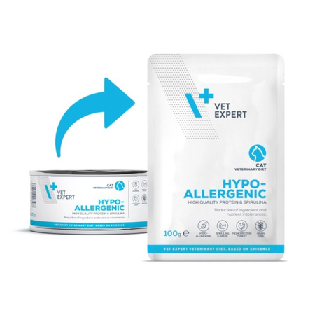 VetExpert Veterinary Diet Hypoallergenic 12x100g Hipoalergiczna Mokra Karma Weterynaryjna Dla Kota Z Indykiem