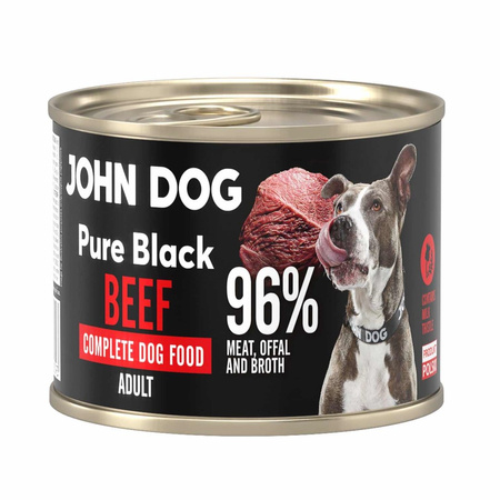 John Dog Pure Black Beef Adult 6x200g Mokra Karma Dla Psa Z Wołowiną