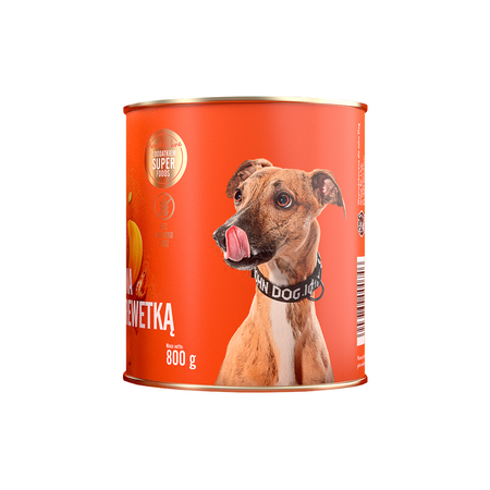 JOHN DOG Karma Mokra Dla Psa Pumpkin Line Wołowina z Cielęciną Krewetkami i Dynią Zestaw 12x800g