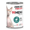 John Dog for Cats 99 Menu Mokra Karma Dla Dorosłych Kotów Z Gęsią 6x400g