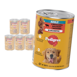 PEDIGREE Adult Puszka 12x 400g - Mokra Karma dla Psów z Wołowiną w Galaretce