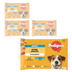 Pedigree Adult Wybór Smaków 16x100g Mokra Karma Dla Dorosłych Psów Kurczak Ryba W Galaretce
