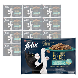 Purina Felix Deliciously Sliced Mokra Karma Dla Kota Rybne Smaki w Galaretce 48x80g