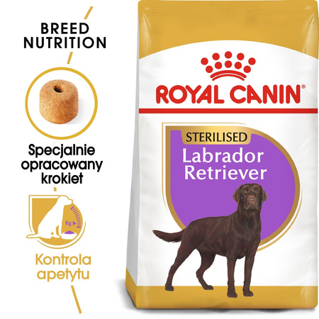 Royal Canin BHN Labrador Retriever Sterilised Adult 12kg Karma Sucha Dla Psów Dorosłych Rasy Labrador Retriever Sterylizowanych