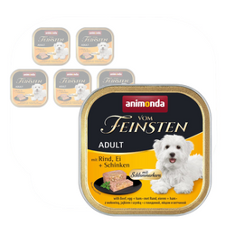 Animonda Vom Feinsten  Mokra Karma Dla Psa 6x150g Z Wołowiną Jajkiem I Szynką