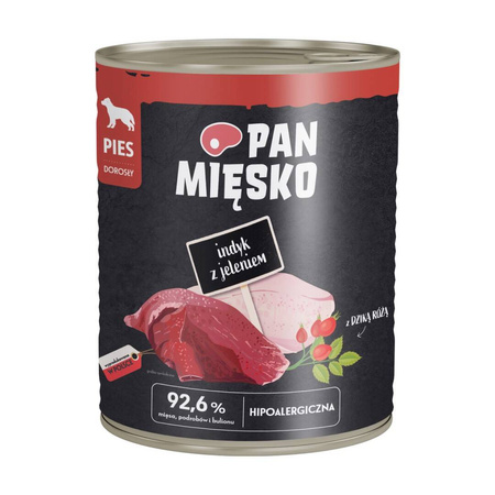 Pan Mięsko 12x800g Hipoalergiczna Mokra Karma Dla Psa Mix 3 Smaków