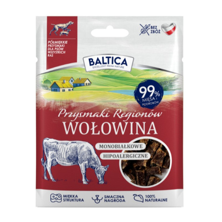 Baltica Naturalny Hipoalergiczny Przysmak Treningowy Dla Psa Półmiękki Wołowy 30g