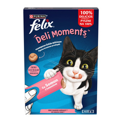 Felix Deli Moments 4x10g Kremowe Przekąski Dla Kotów Z Łososiem
