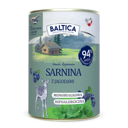 Baltica Mix Smaków Bez Drobiu 6x400g Bezzbożowa Mokra Karma Dla Psa