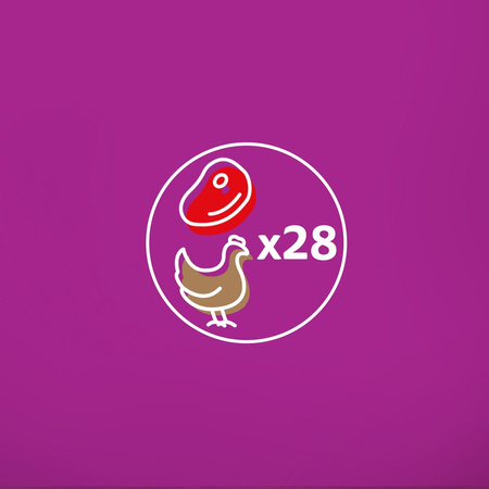 Whiskas Adult 28x85g Mokra Karma Dla Dorosłych Kotów Kawałki Z Wołowiną I Drobiem W Galaretce