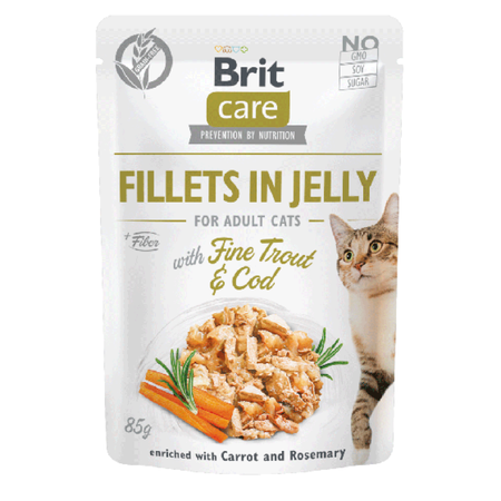 BRIT CARE Karma Premium dla Kotów w Galaretce Zestaw 12x85g