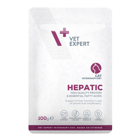 VetExpert Veterinary Diet Hepatic Cat 100g Mokra Weterynaryjna Karma Dla Kotów Wspomagająca Funkcje Wątroby