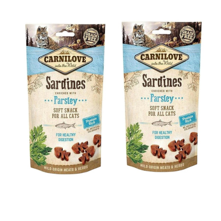 Carnilove Cat Semi Moist Snack Sardine Enriched with Parsley 4x50g Miękki Przysmak Dla Kota Sardynki I Pietruszka