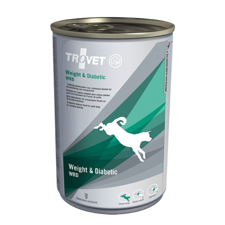 Trovet Weight & Diabetic WRD 6x400g Dietetyczna Mokra Karma Dla Psa Z Nadwagą I Cukrzycą