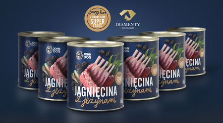 John Dog Berry Line Jagnięcina Z Jeżynami 24x800g Mokra Karma Dla Dorosłych Psów