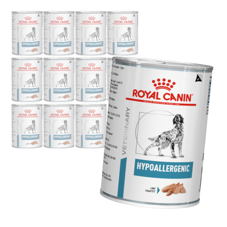Royal Canin Veterinary VHN Dog Hypoallergenic 12x400g Mokra Karma Pasztet Dla Psów z Nietolerancją Pokarmową + GRATIS Przysmak 2x230g
