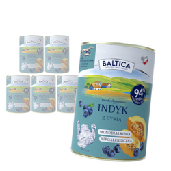 Baltica Indyk z Dynią 6x400g Monoproteinowa Hipoalergiczna Bezzbożowa Mokra Karma Dla Psa