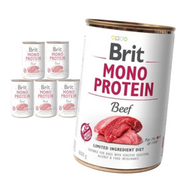 Brit Mono Protein 6x400g Mokra Karma dla Psów Wołowina Puszka
