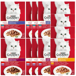 Purina Gourmet Mon Petit Mix Mięsnych Drobiowych Rybnych Smaków 72x50g Mokra Karma Dla Kota Wyborne Kawałki