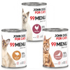 John Dog for Cats 99 Menu Mokra Karma Dla Dorosłych Kotów Mix 6 Smaków 24x400g