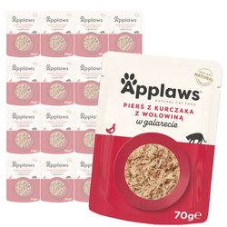 Applaws Cat Mokra Karma Dla Kota 16x70g Pierś Z Kurczaka z Wołowiną w Galaretce 
