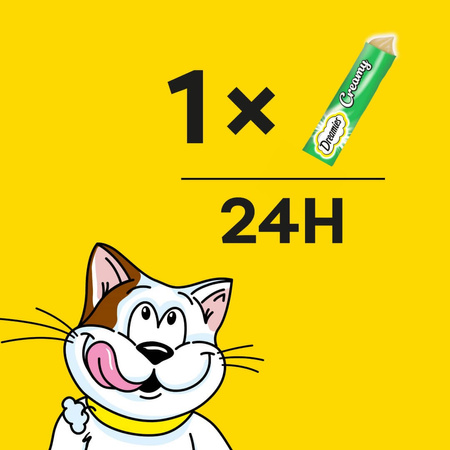 Dreamies Creamy 12x10g Kremowy Przysmak Dla Kota Z Serem I Z Kocimiętką