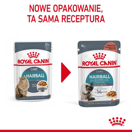 Royal Canin Hairball Care 12x85g Mokra Karma Dla Kotów Dorosłych w Sosie Eliminacja Kul Włosowych