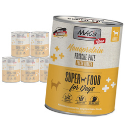 Mac's Dog 6x800g Mokra Karma Monoproteinowa z Indykiem Dla Psów Skłonnych Do Alergii