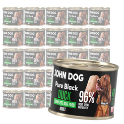 John Dog Pure Black Duck Adult 24x200g Mokra Karma Dla Psa Z Kaczką