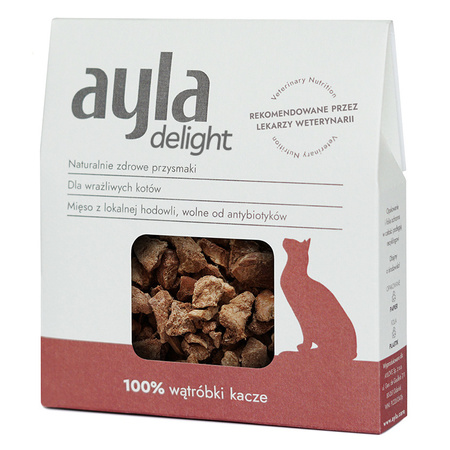 Ayla Delight Serca Wątróbki Kaczki 2x28g Liofilizowany Przysmak Dla Kota 100% Mięsa