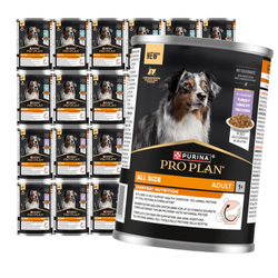Purina Pro Plan Everyday Nutrition All Size Adult 24x400g Mokra Karma Dla Psa Bogata w Indyka i Rybę w Galaretce