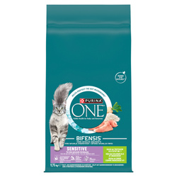 Purina One Bifensis Sensitive 9,75kg Sucha Karma Dla Dorosłych Kotów Z Indykiem