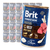 Brit Premium by Nature Adult Mokra Karma Dla Psa Wołowina Z Flakami 6x400g