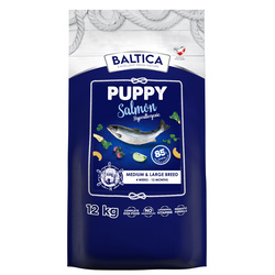 Baltica Excellent Puppy M/L 12kg Hipoalergiczna Sucha Karma z Łososiem Dla Szczeniąt Średnich i Dużych Ras