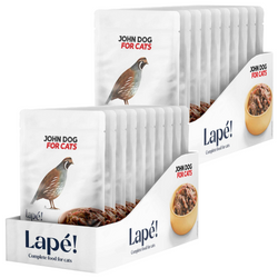 John Dog For Cats Lapé 20x100g Monobiałkowa Mokra Karma Dla Kota Z Przepiórką