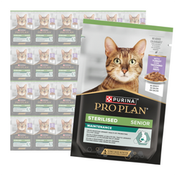 Purina Pro Plan Senior 7+ Sterilised Maintenance 24x85g Mokra Karma Dla Kota z Indykiem w Sosie