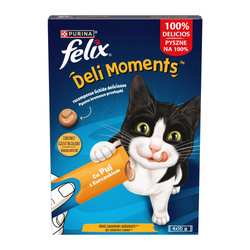 Felix Deli Moments 4x10g Kremowe Przekąski Dla Kotów Z Kurczakiem