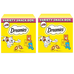 Dreamies Variety Snack Box  Karma Uzupełniająca Dla Kotów (z Kurczakiem, Z Serem I O Smaku Łososia) - 2x720g