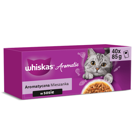 Whiskas Aromatic Adult 40x85g Mokra Karma Dla Kota Aromatyczna Mieszanka W Sosie