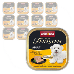 Animonda Vom Feinsten Mokra Karma Dla Psa 11x150g Z Wołowiną Jajkiem I Szynką