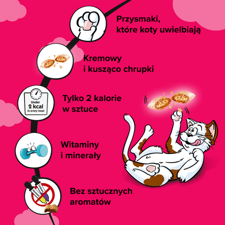 Dreamies 3x60g Przysmaki Dla Kota Z Kremowym Nadzieniem Wołowina