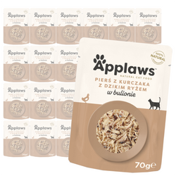Applaws Cat Mokra Karma Dla Kota 24x70g Kurczak Z Dzikim Ryżem W Bulionie