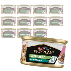 Purina Pro Plan Adult Maintenance Sterilised 12x85g Mokra Karma Dla Kota Wilgotny Pasztet z Łososiem i Tuńczykiem