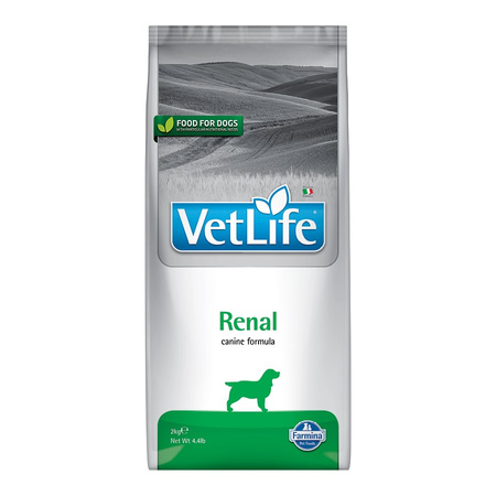 Vet Life RENAL DOG 2kg Sucha karma dla psa na ostrą niewydolność nerek 